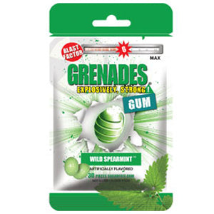Wild Spearmint Grenades Gum 30-piece bag